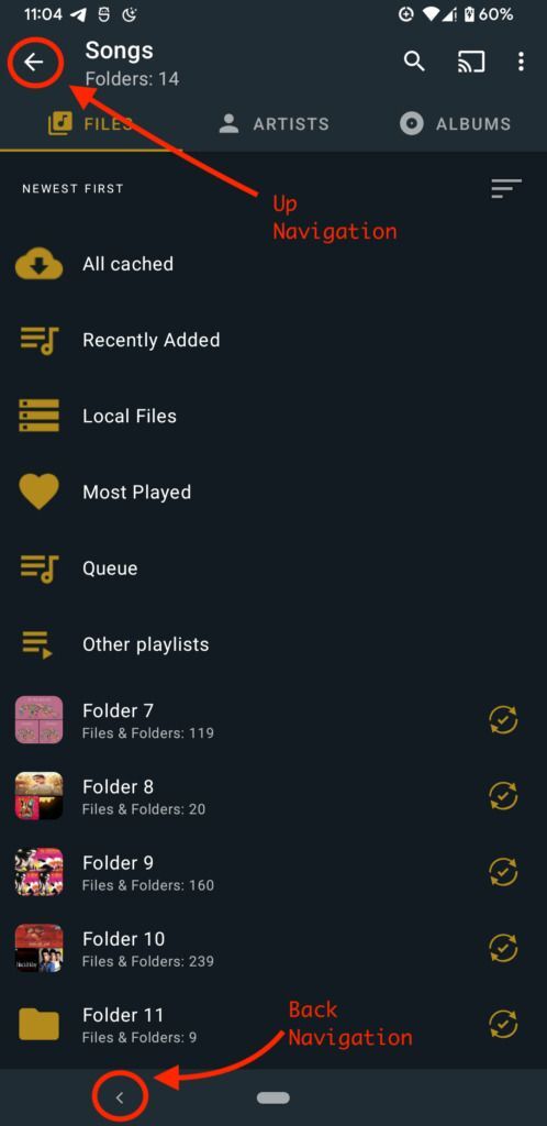 A smartphone screen displaying MusicSync (https://musicsync.ashishb.net), the best music player on Android