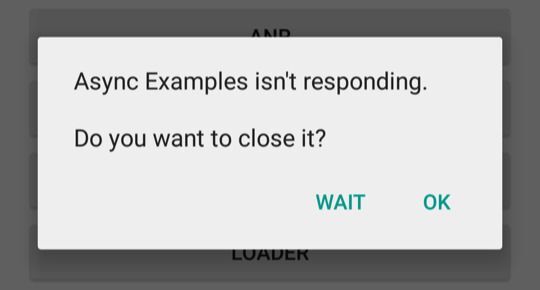 Android Application Not Responding screen