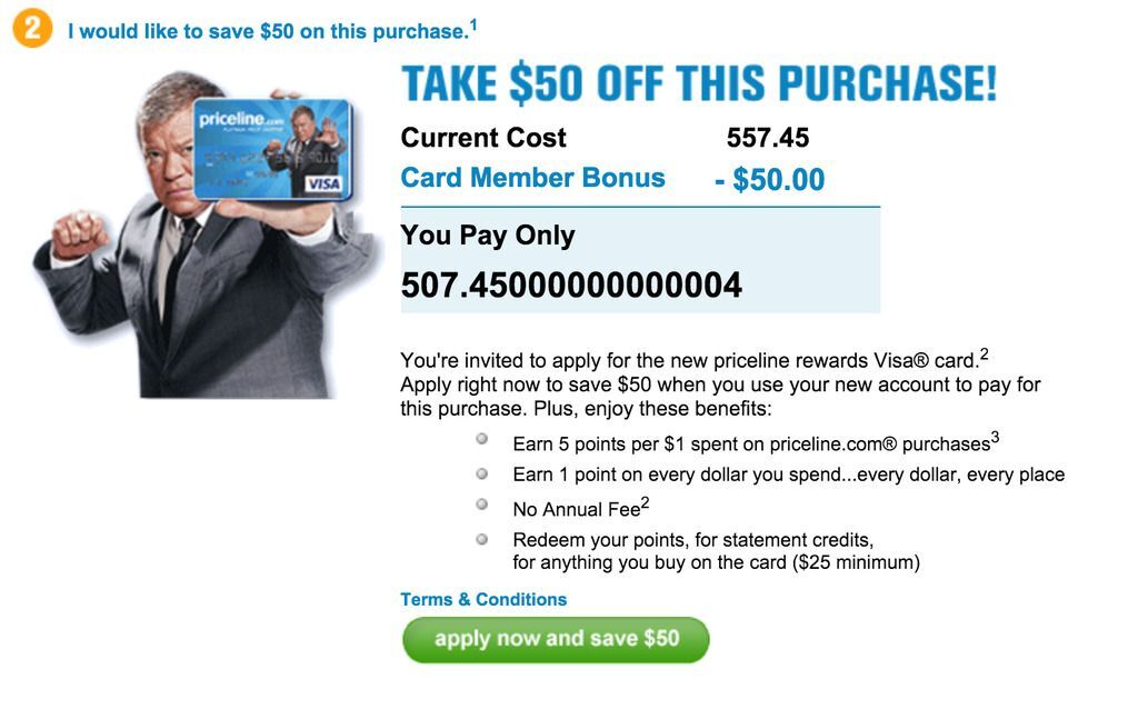 Priceline.com floating point mistake